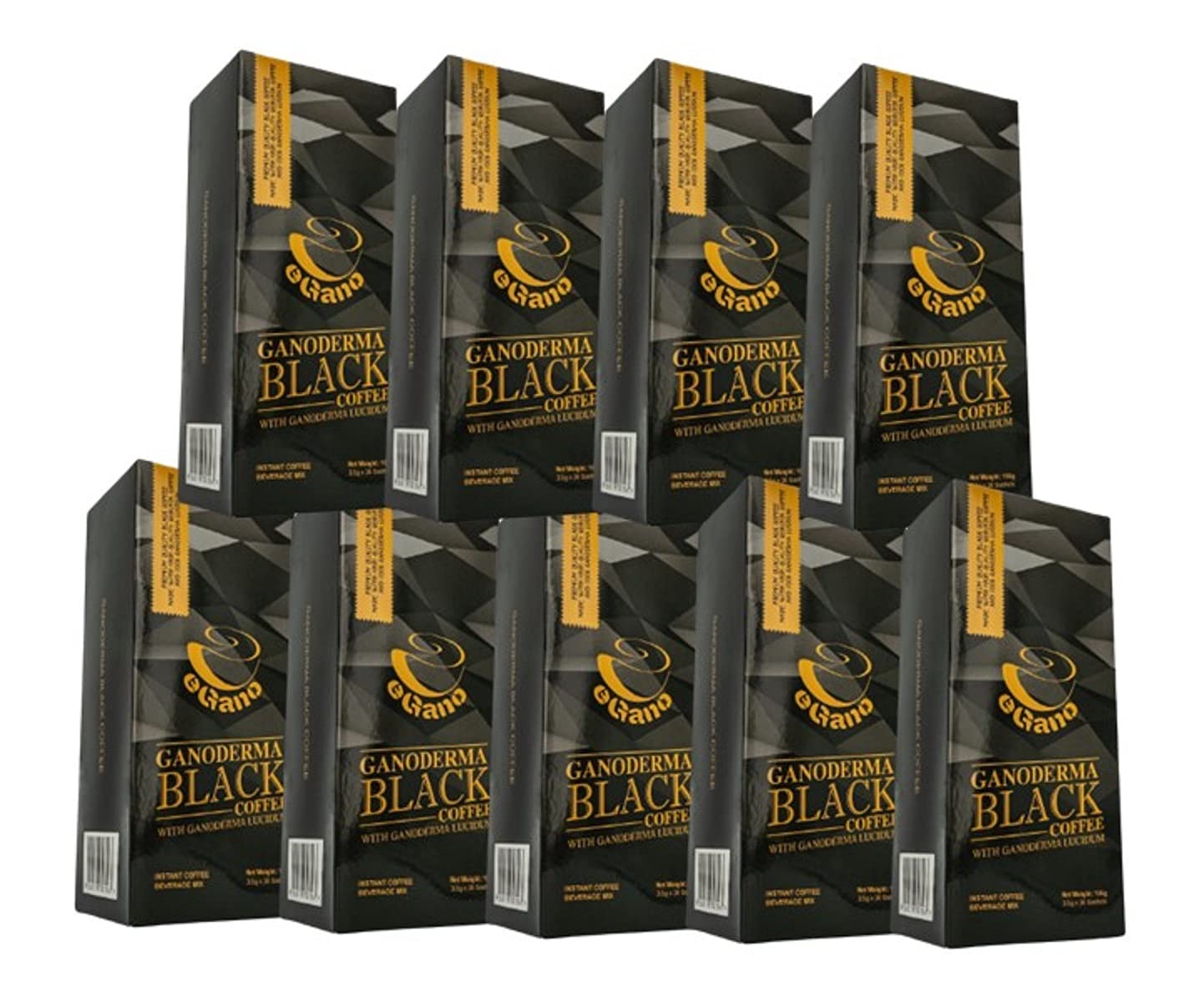 9 Boxes eGano Premium Ganoderma Black Coffee Instant Coffee With Ganoderma Lucidum Extract (3.5g x 30 Sachets/Box)