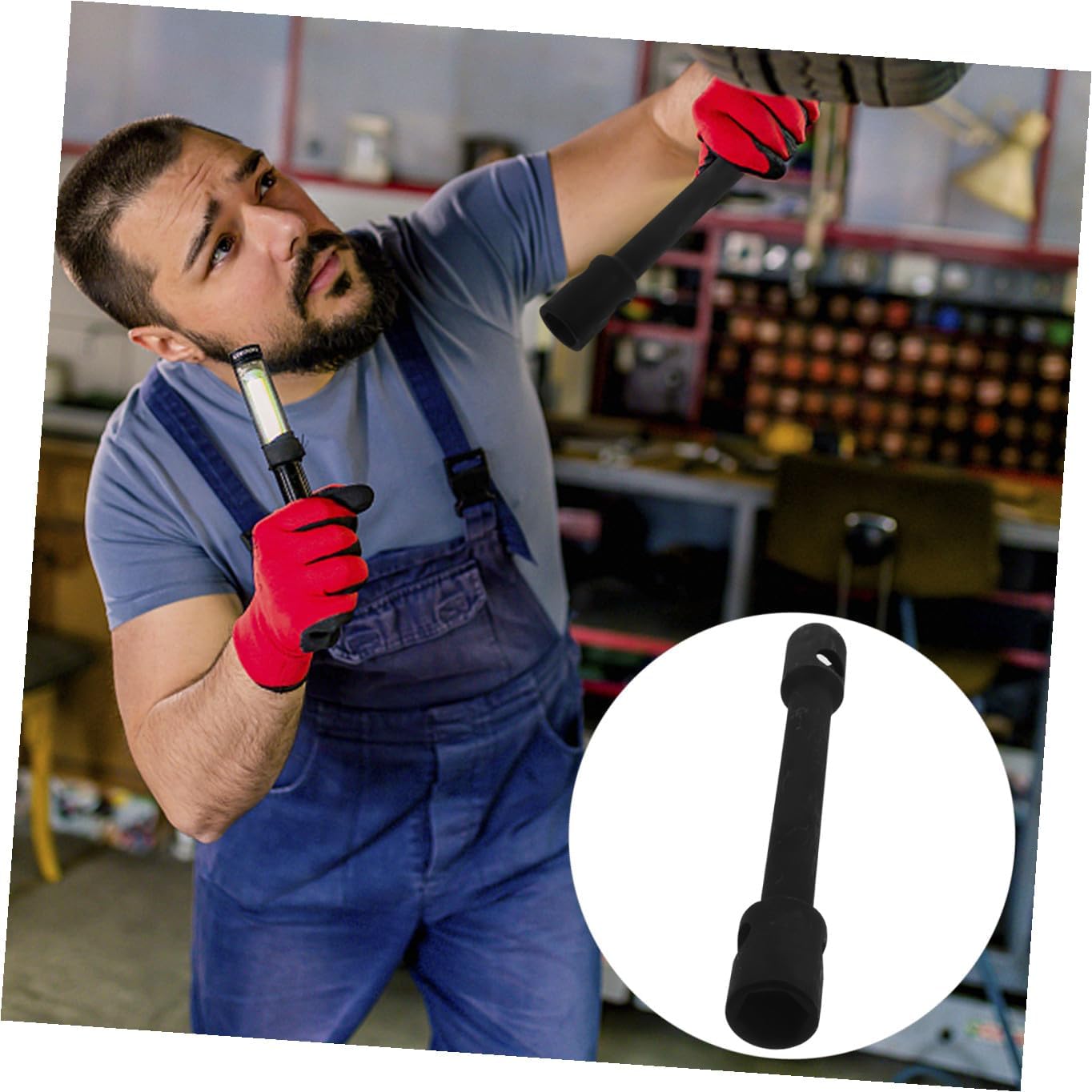 GALPADA Automobile Repair Wrench Double-Ended Socket Wrench Tire Disassembly Tool 24-27Mm 30Cm for Car Tire Maintenance and Wheel Removal