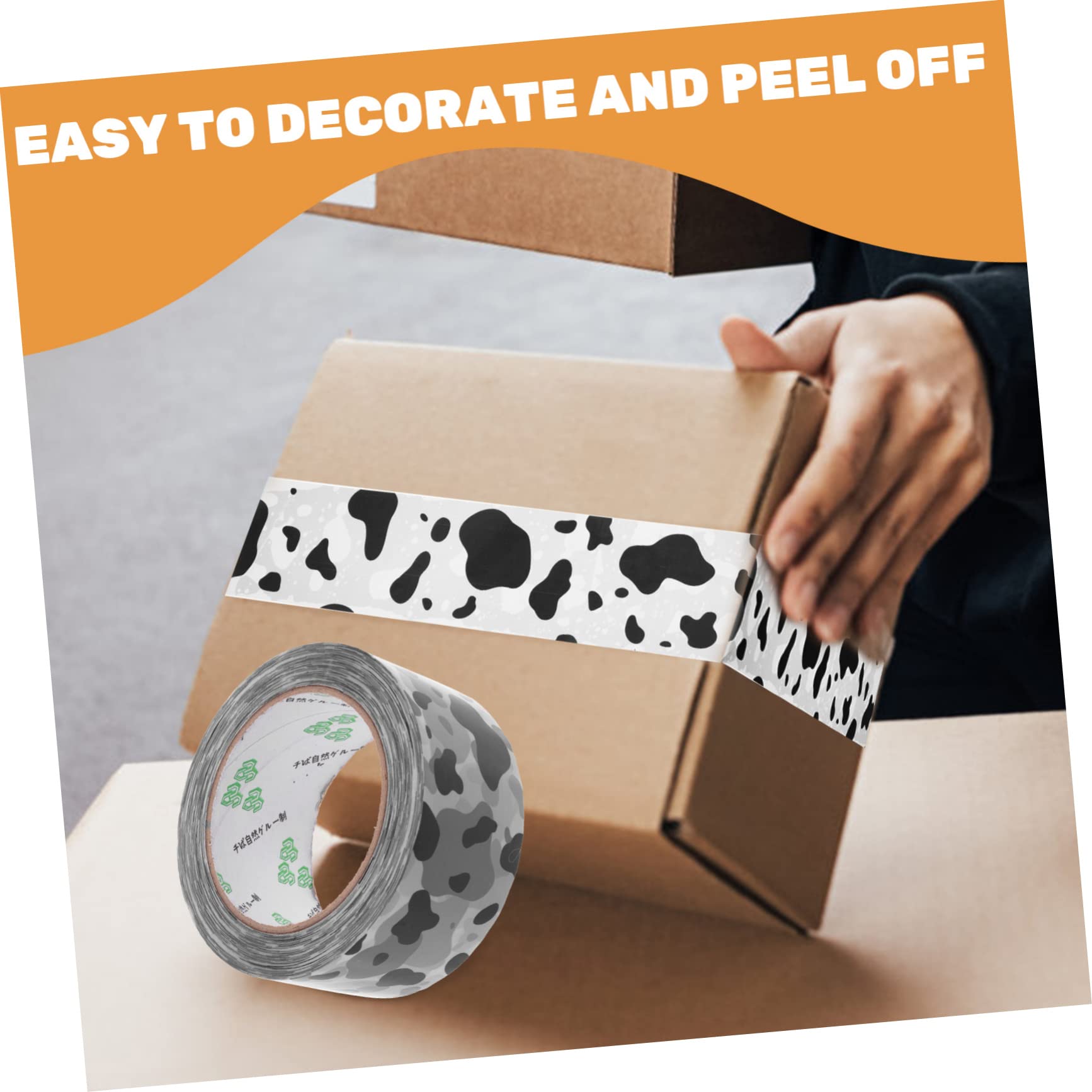 jojofuny 4 Cinta de Embalaje Decorativa de de Leche Cinta Adhesiva para Envío para Oficina y para Sellar Cajas y Manualidades Alta Viscosidad y Resistencia Accesorio de Embalaje