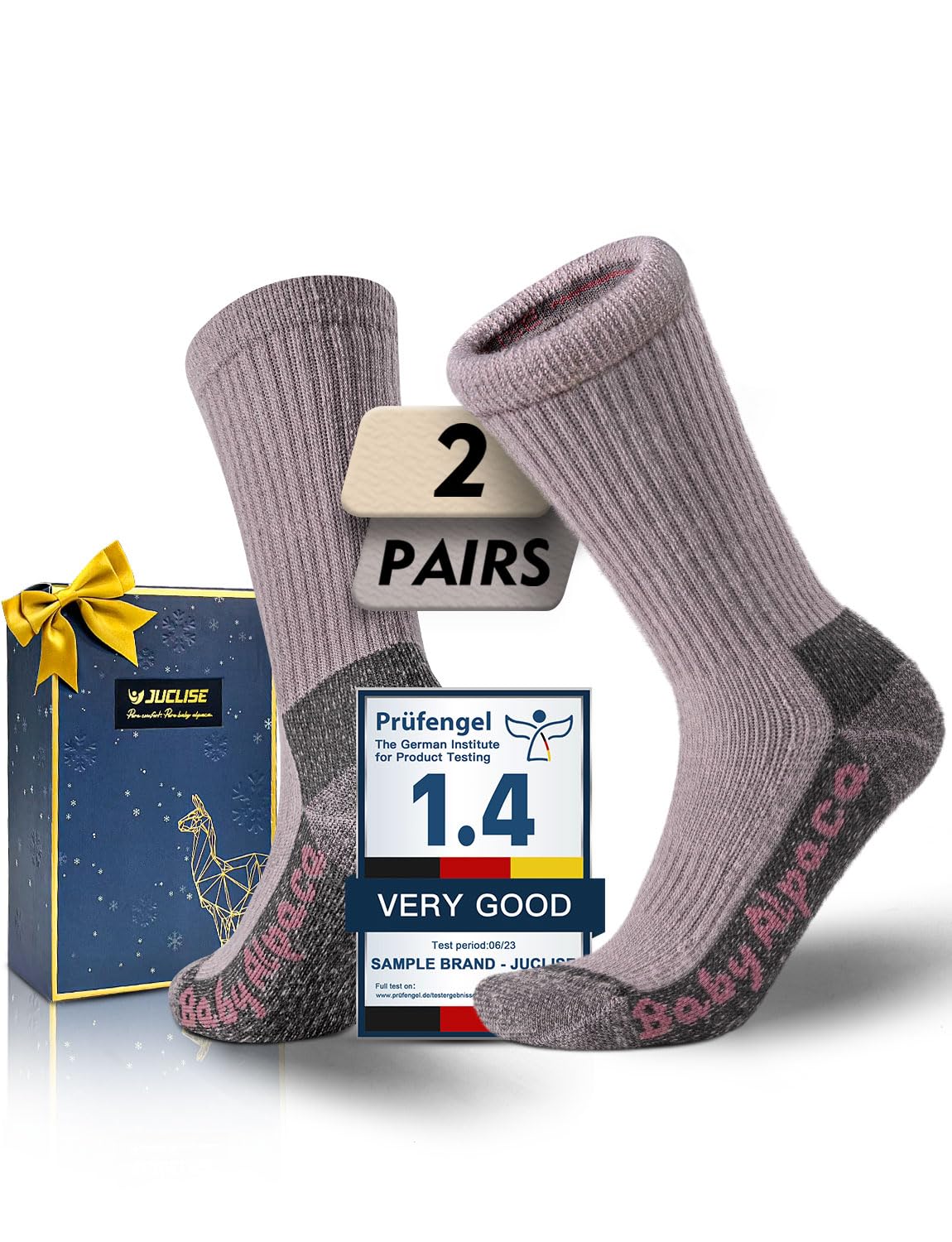 Alpaca Wool Warm Hiking Socks Heavyweight Winter Outdoor Crew Calf Boot Socks Thick Thermal Fleece Moisture Wicking
