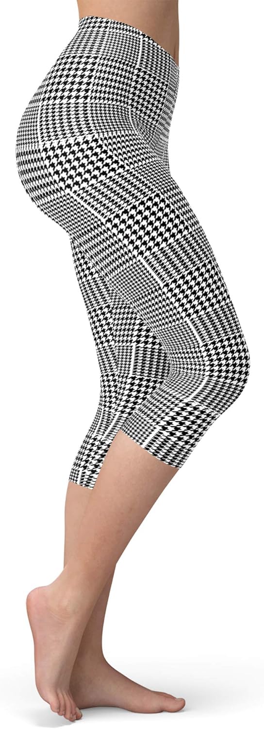 sissycos Women's Artistic Splash Printed Cropped Capri Leggings Buttery Soft Tights 21" - Image 3
