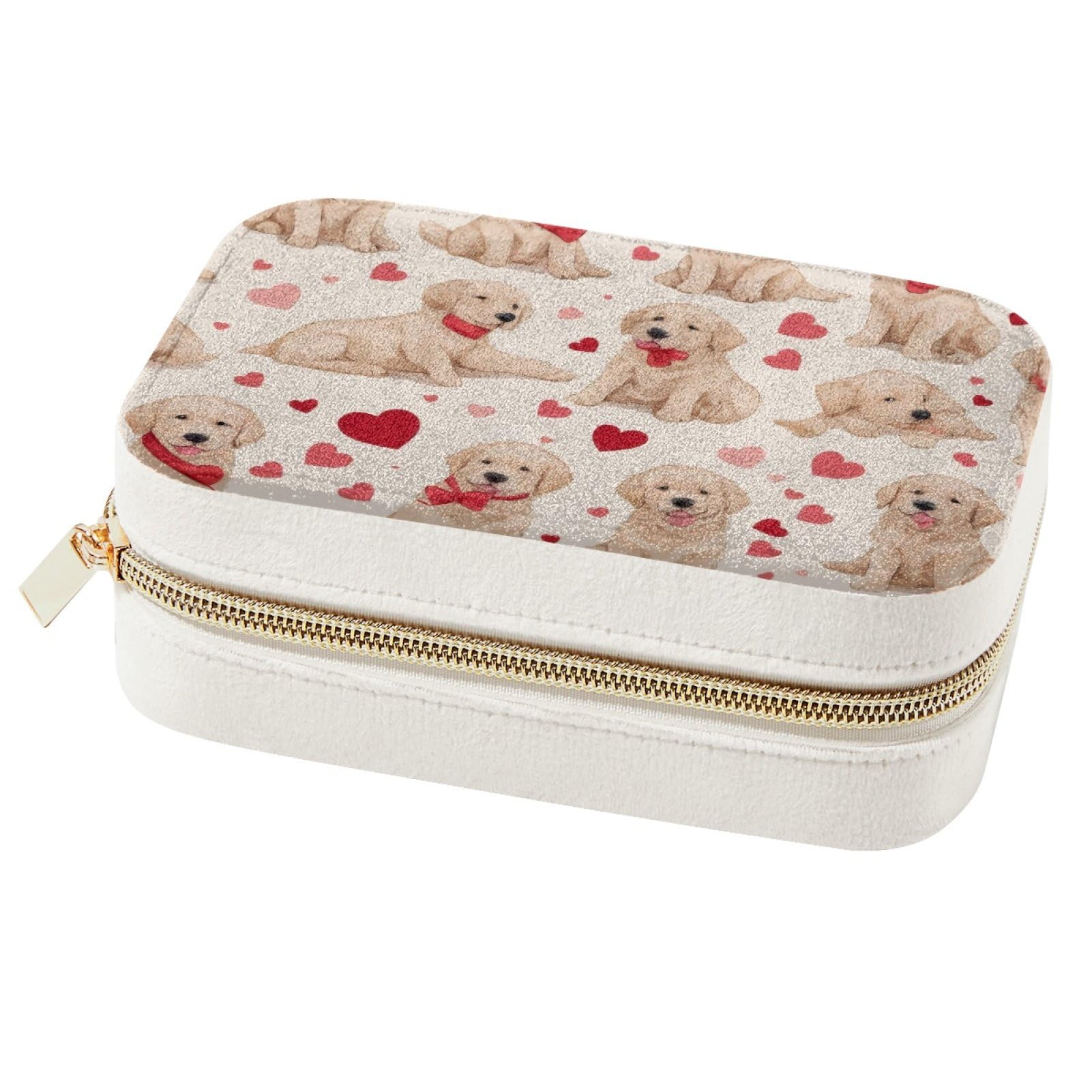 Boîte à bijoux de demoiselle d'honneur cadeau Golden Retriever cœur