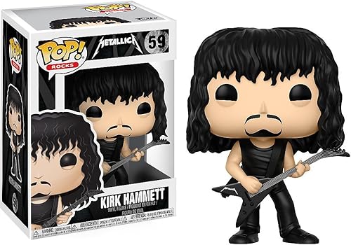 Miniatura 1 de Funko Kirk Hammett: Metallica x POP! Rocks Figura de vinilo y 1 paquete de protector gráfico de plástico PET [#059 / 13808 - B]
