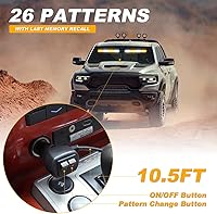 Vista 5 de 2 in 1 Emergency Strobe Traffic Advisor Light Bar Amber White Warning Hazard Safety Interior Windshield Dash Lights Emergency Lights for Trucks #01