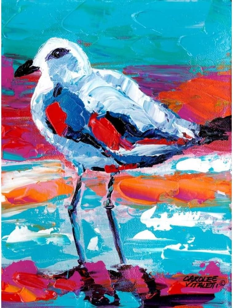 ArtDirect Seaside Birds I Unframed Art Print Giclee Poster by Vitaletti, Carolee - Ready for Framing with Customization Sizes 8x10, 11x14, 15x20, 24x32, 36x48, and 45x60 Inches