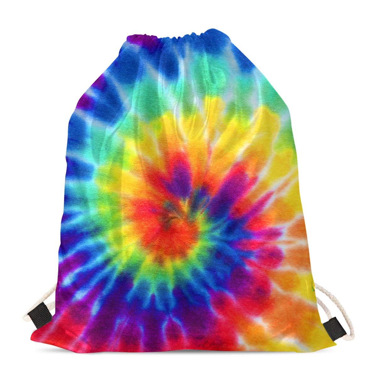 JEOCODY Girls Tie Dye Drawstring Backpack Sport Beach Daypack Yoga Dym Bag for Kids Teens Adults