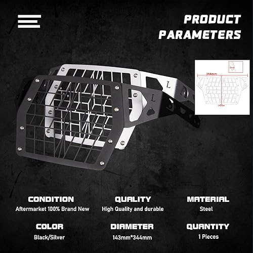 Miniatura 5 de Motocicleta V-Strom 1050 piezas, protector de acero para faros delanteros, cubierta de rejilla, soporte de luz de repuesto para S.u.zuki VSTROM V