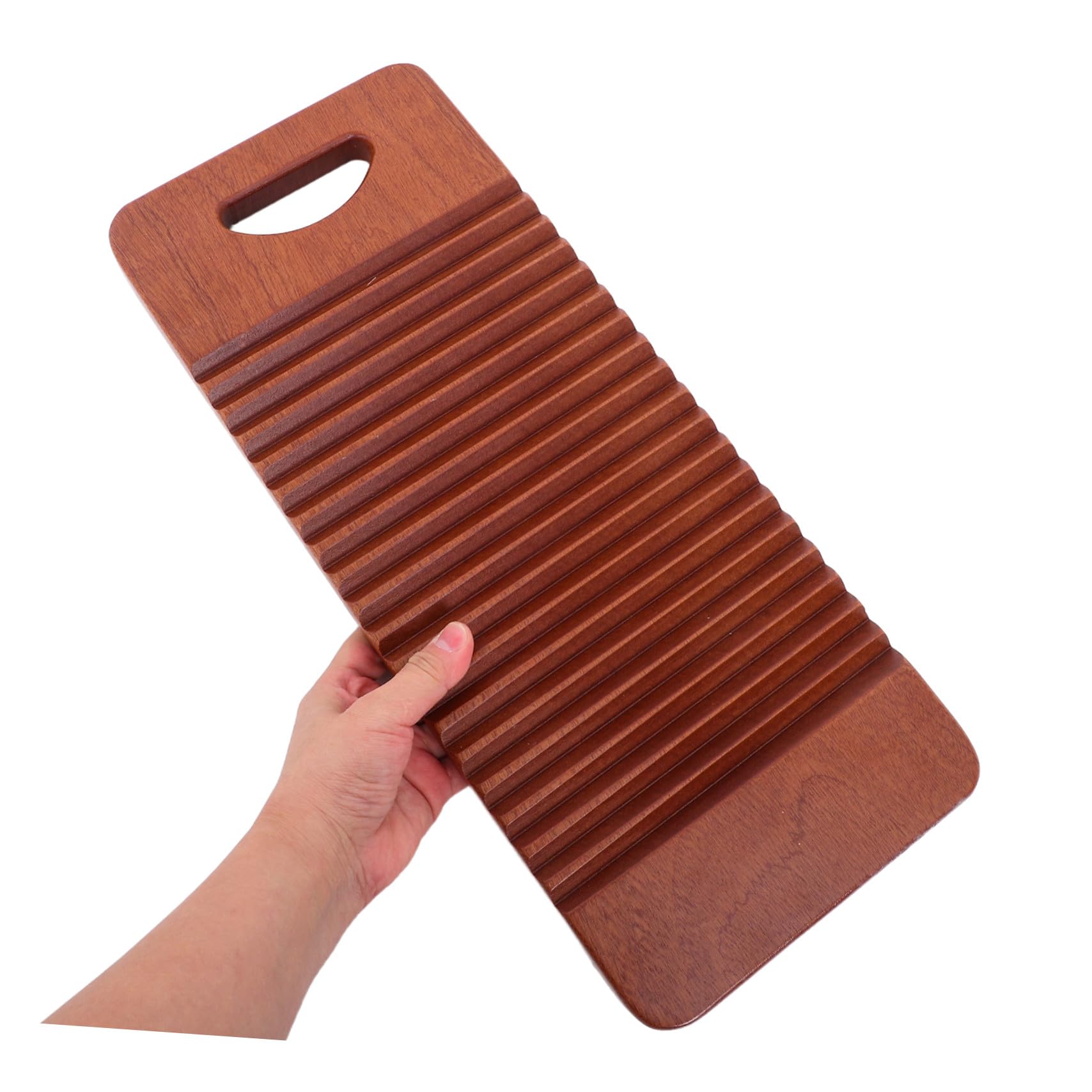 COLLBATH Tabla de Lavar de Madera Artesanal para Ropa Superficie sin Astillas para Lavandería Casa Herramienta Práctica y Decorativa para Lavado Manual