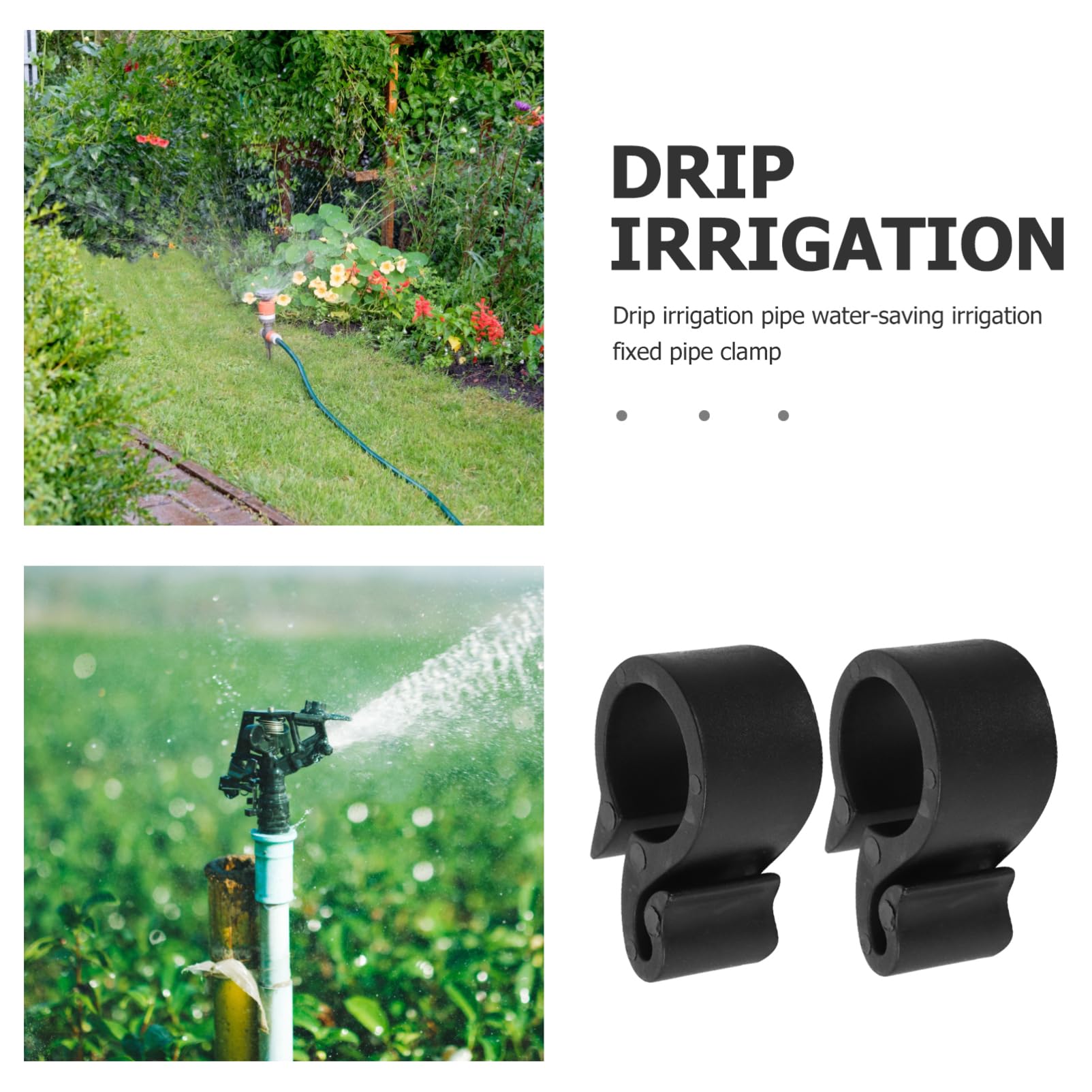 GALPADA 50Pcs Plastic Hose Clamps for Drip Irrigation Sturdy Garden Tube Clips for Secure Fixing Greenhouses and Gardens Versatile Irrigation Clamp Hooks for Efficient Water Flow