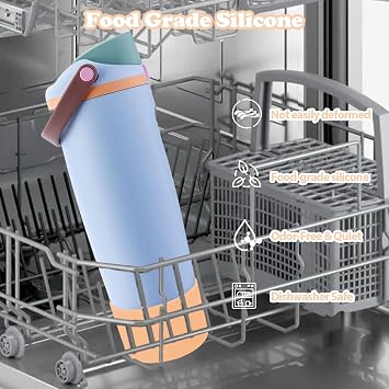 Silicone Boot for Owala 30oz & 40oz FreeSip Sway Bottles & Tumblers - Non-Slip, Scratch-Resistant, Stability Enhancer, Available in 12 Colors (Opal Dream Peach)
