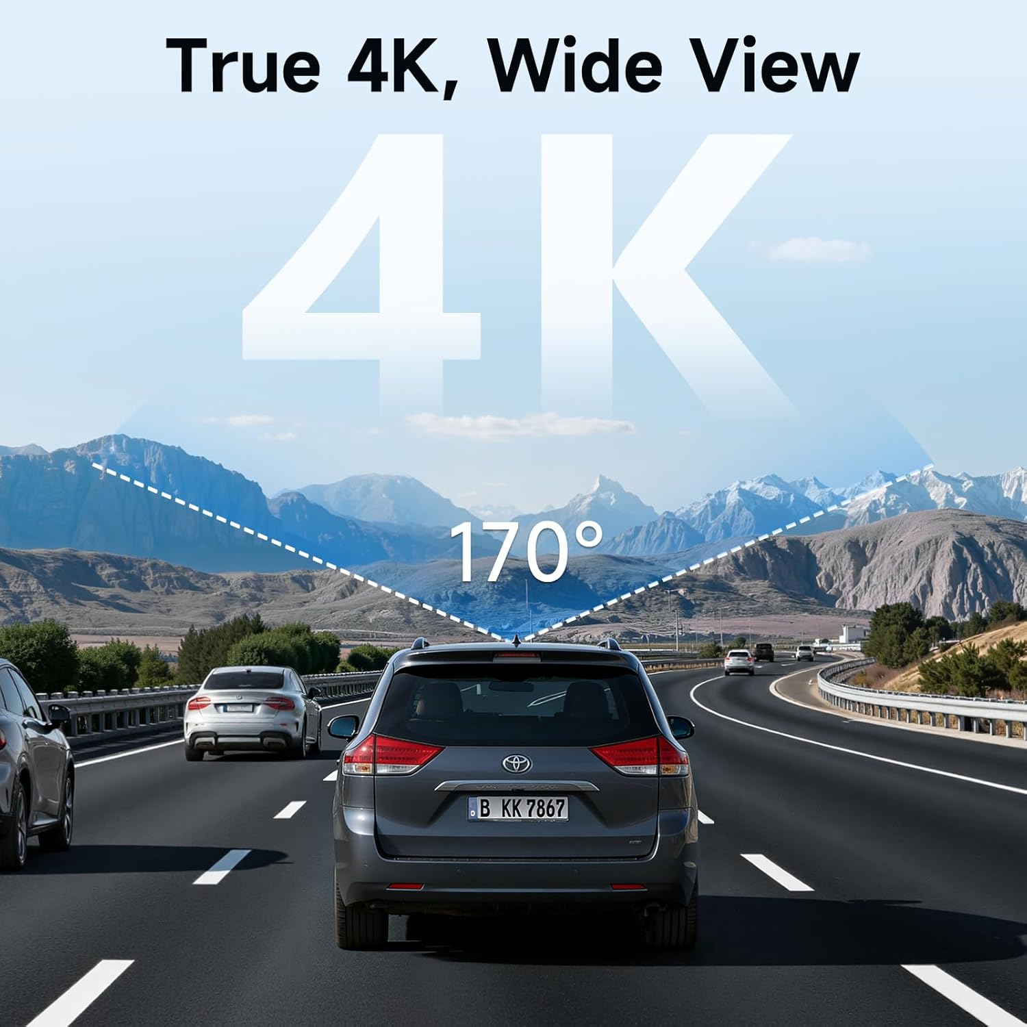 Leadfan 4K Dash Cam for Toyota Sienna Gen4 XL40 2021 2022 2023 2024 2025 2026 LE Limited XLE Platinum XSE etc.,OEM Look,Free 128GB Card, App & WiFi,dashcam with Loop Recording,Collision Detection