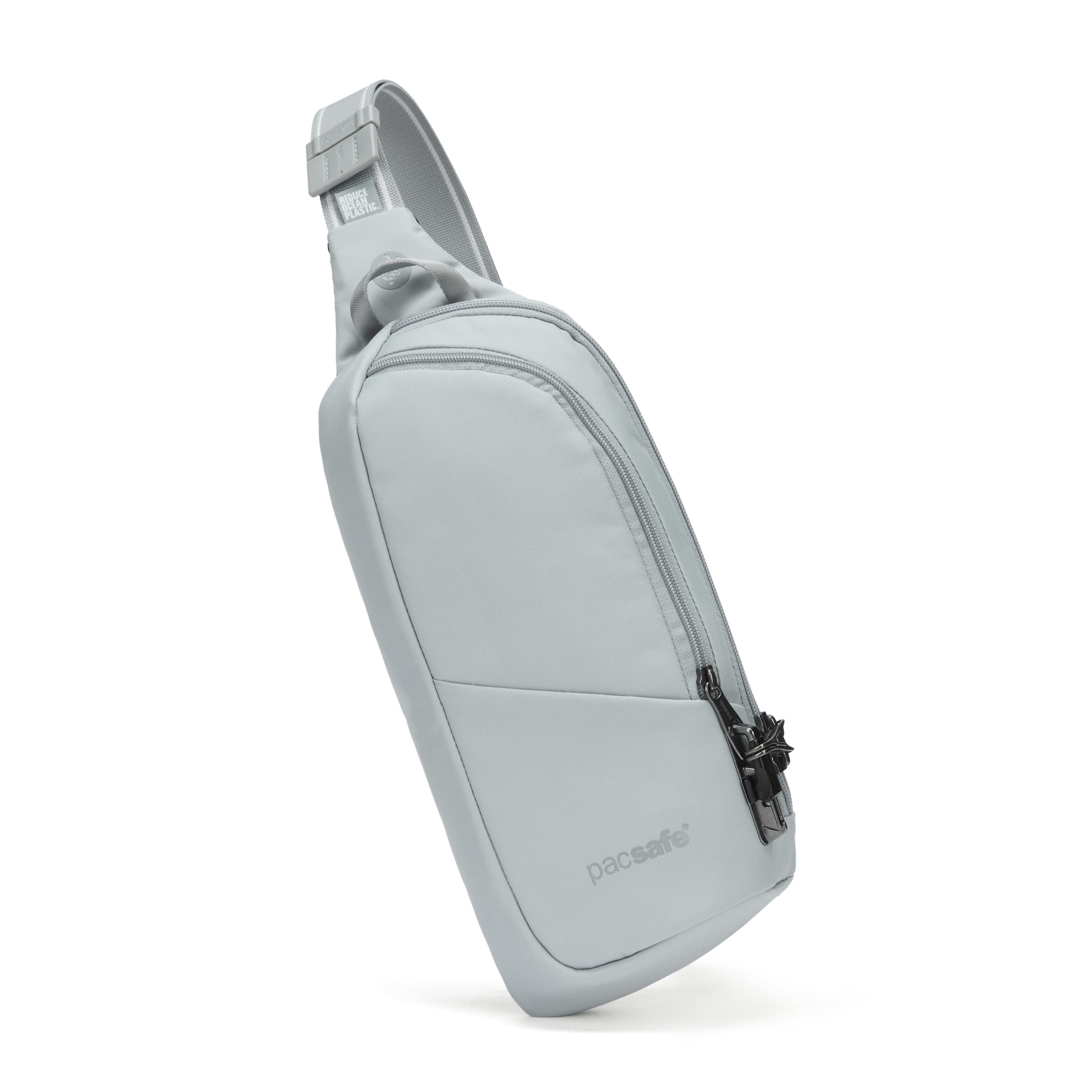 Pacsafe V Action Sling 2.5 Liter Anti Theft Sling Pack, Digital Gray, 2.2 Liter, Pacsafe V Action Sling 2.5 Liter Anti Theft Sling Pack