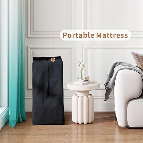 Miniatura 8 de Vipbear Colchón plegable, colchón triple de 6 pulgadas, tamaño Queen, colchón plegable de espuma viscoelástica con funda lavable, cama de piso con