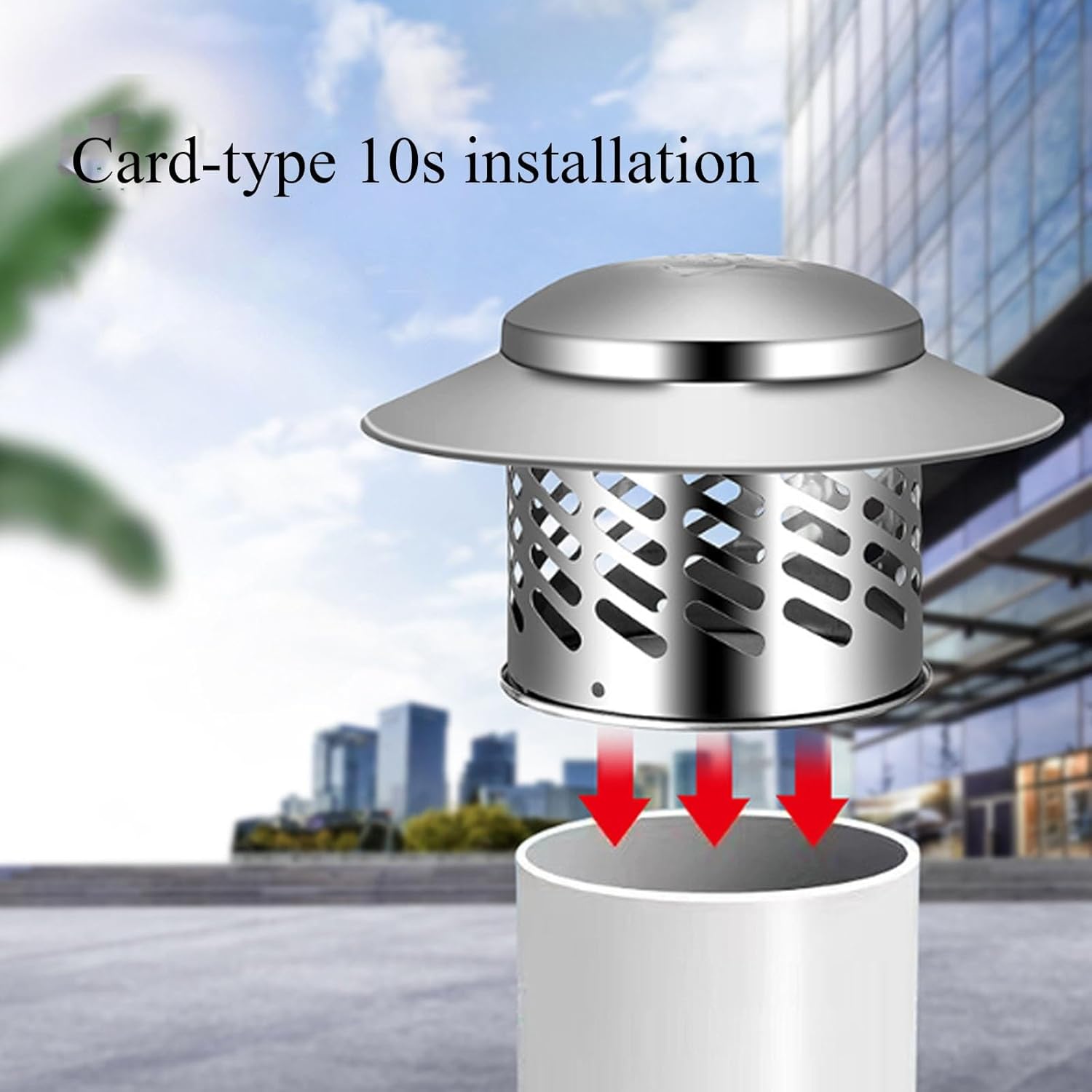 Chimney Cowlfor Chimney Cap Round Rain Cover Chimney Rain Cap Chimney Caps Bird Guard for Roof Vent Protetion Large, Chimney Cover Outside Chimney Cover Flue Caps(16cm*13.6cm/6.2"*5.3")