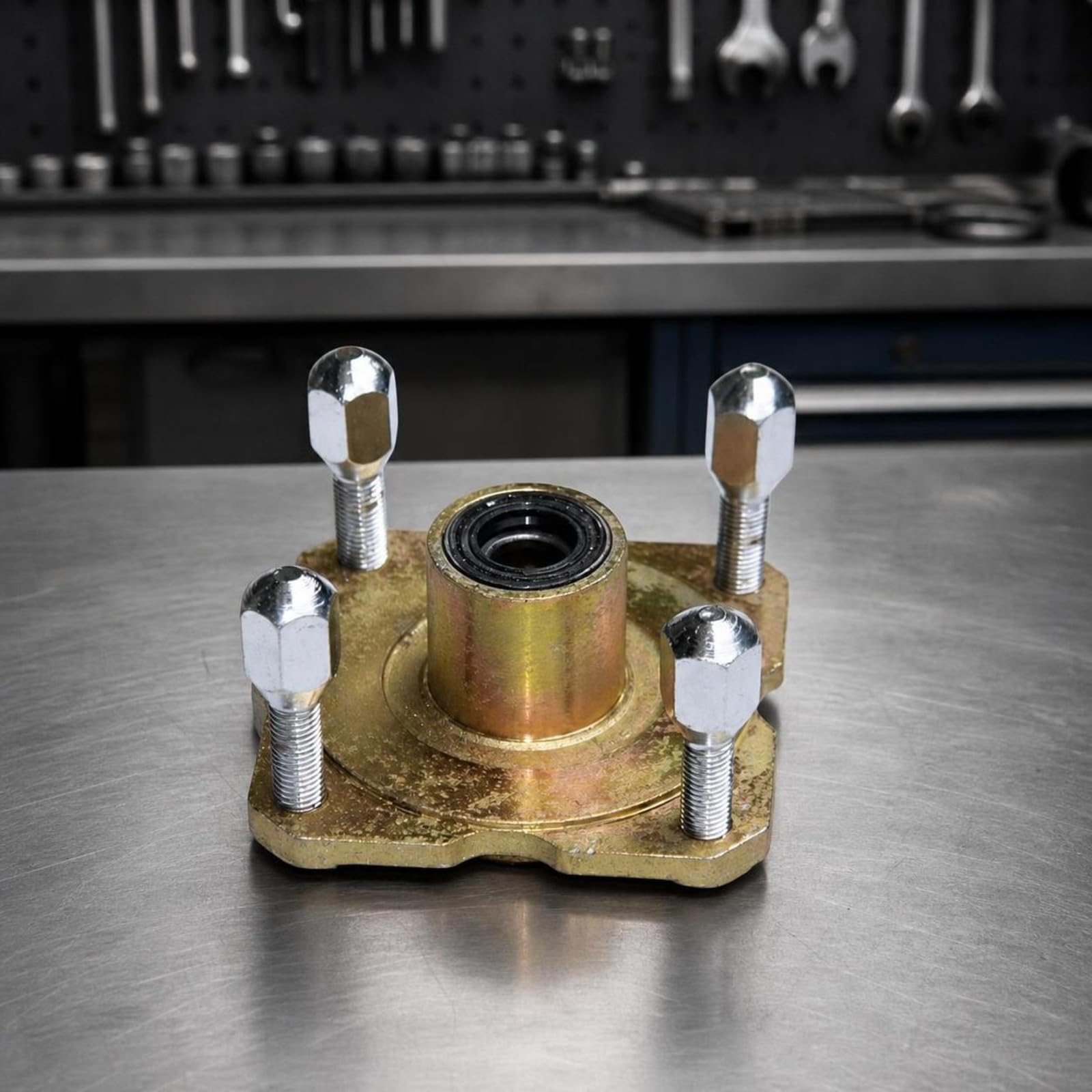 Schwerlast Kugellager-Lagerblock Robuste Edelstahlkonstruktion, Lagergehäuse mit Flansch, Stehlagergehäuse, für Go, Werkstatt, Heimwerker, Schrauben