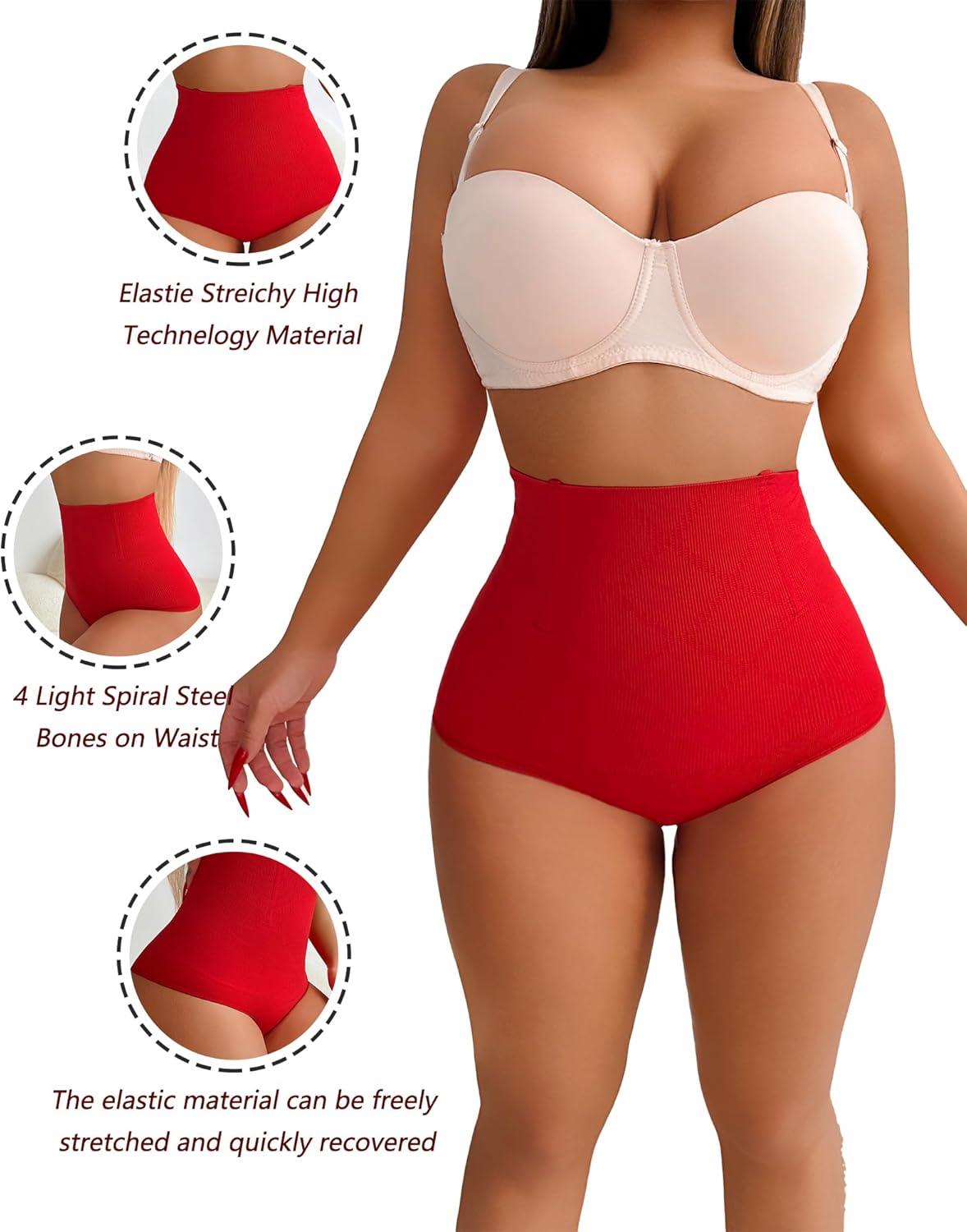 Shapewear Thong Shapewear Tummy Control Thong Shapewear for Women Stomach Girdle Thong Body Shaper Seamless Underwear - Image 4