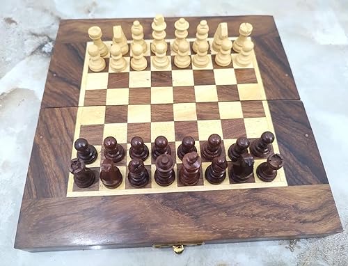 Juego de ajedrez de madera, tablero de ajedrez plegable, piezas talladas a mano para juegos de mesa de ajedrez para niños, juegos de mesa y
