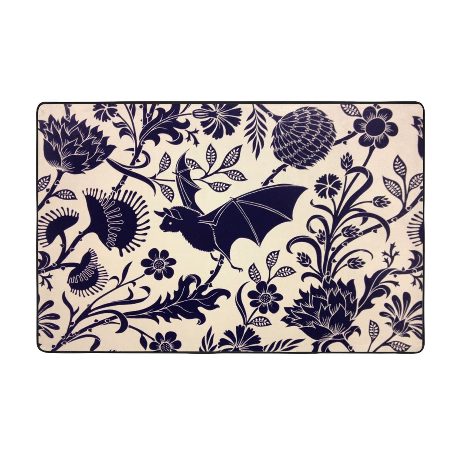 Tapis chauve-souris 150x100 cm en flanelle antidérapante pour le salon