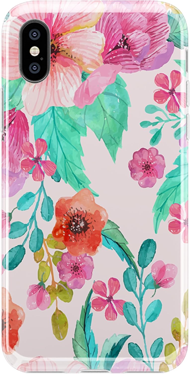 Casely iPhone X/XS Case | Out and About | Light Pink Floral | Classic Ultra Slim Design
