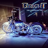 Vista 7 de DITRIO 12pcs Underglow RGB LED Strip Light Kit DC 12V with 2 Red Blinking Brake Light Styles for Motorcycles Trikes Golf Carts ATVs UTVs – M12r