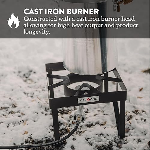 Miniatura 3 de GasOne Juego de Freidora Grande para Pavo con Quemador de Propano  Ollas de 30QT y 10QT, Juego Completo de Cocina al Aire Libre para Pavo, Pollo,