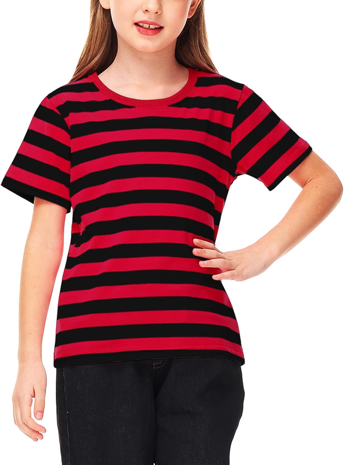 Deerose Kids Striped Shirts Short Sleeve Boy Girls July 4th Patriotic Tee Top 3-14 Years - Image 4