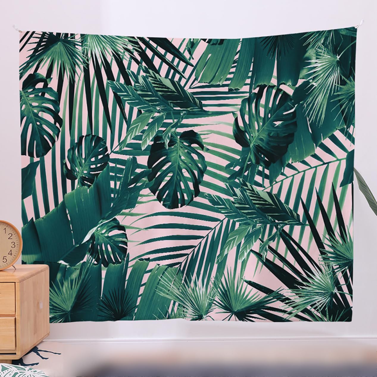 Amazon.co.jp: タペストリー 緑の葉 熱帯 植物 カラー トロピカル 南国 