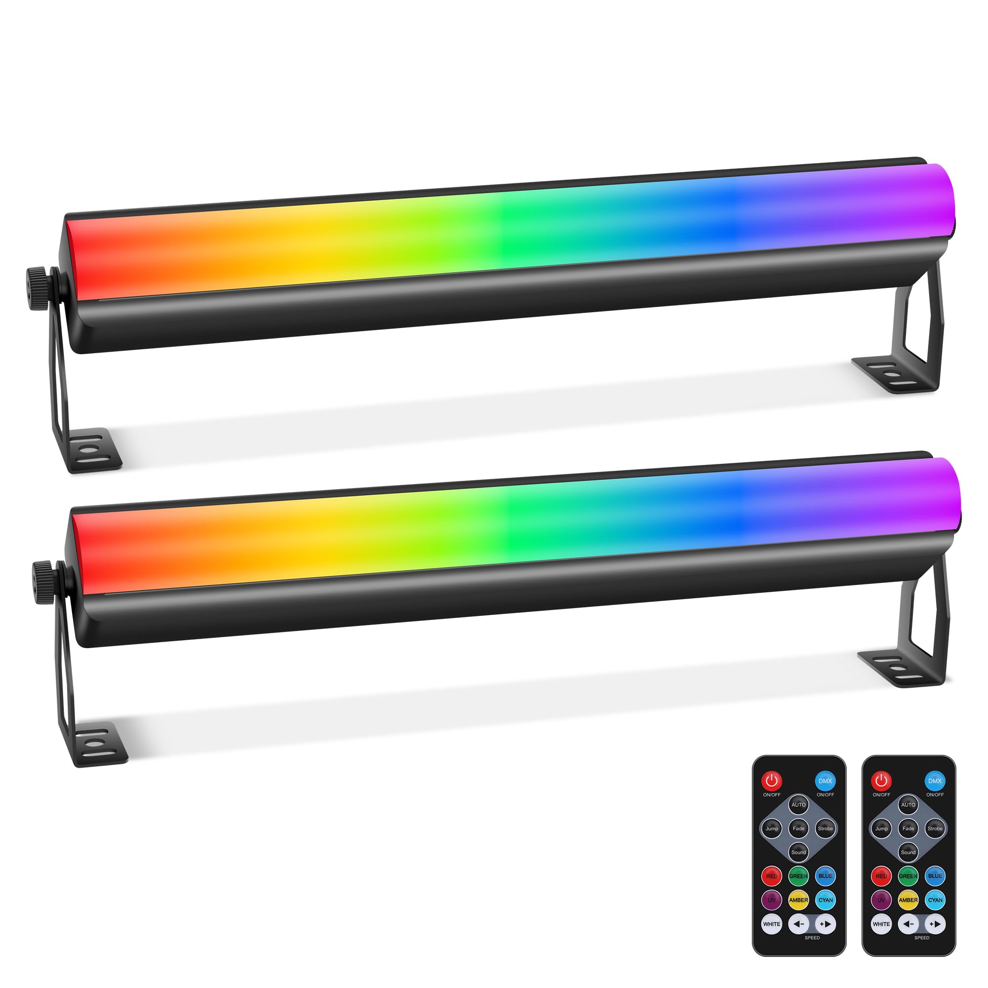 Barra de luces LED para escenario, 40 W, 108 LED RGB+W, DMX, barra de luces con cubierta desmontable, 2 en 1, píxeles y efectos de iluminación estroboscópica por control remoto DMX512