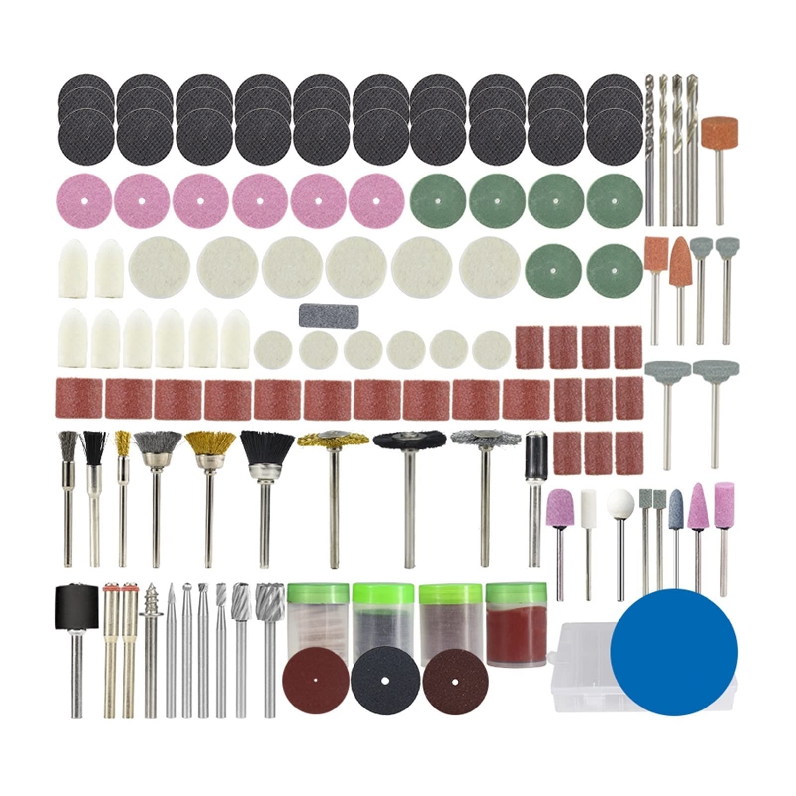 Bohrer Schleifzubehör Werkzeugset 225pcs Drehwerkzeug Zubehör Bit Set Schneiden Polieren Schleifwerkzeuge (Farbe: 225pcs Kunststoffbox)