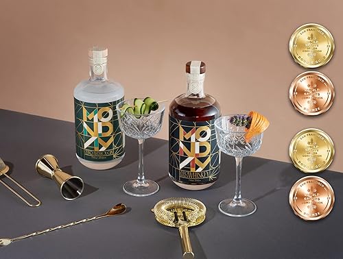 Miniatura 2 de MONDAY Zero Alcohol Gin  Whisky - Paquete variado de licores sin alcohol galardonados con cero carbohidratos sin azúcar 0 calorías 254fl oz