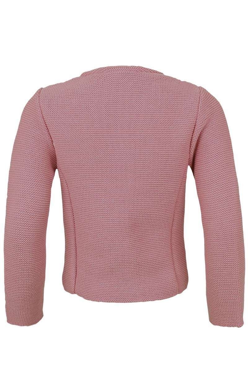 Isar-Trachten Chaqueta de punto para niña, rosa viejo, rosa, 80, Rosa., 92