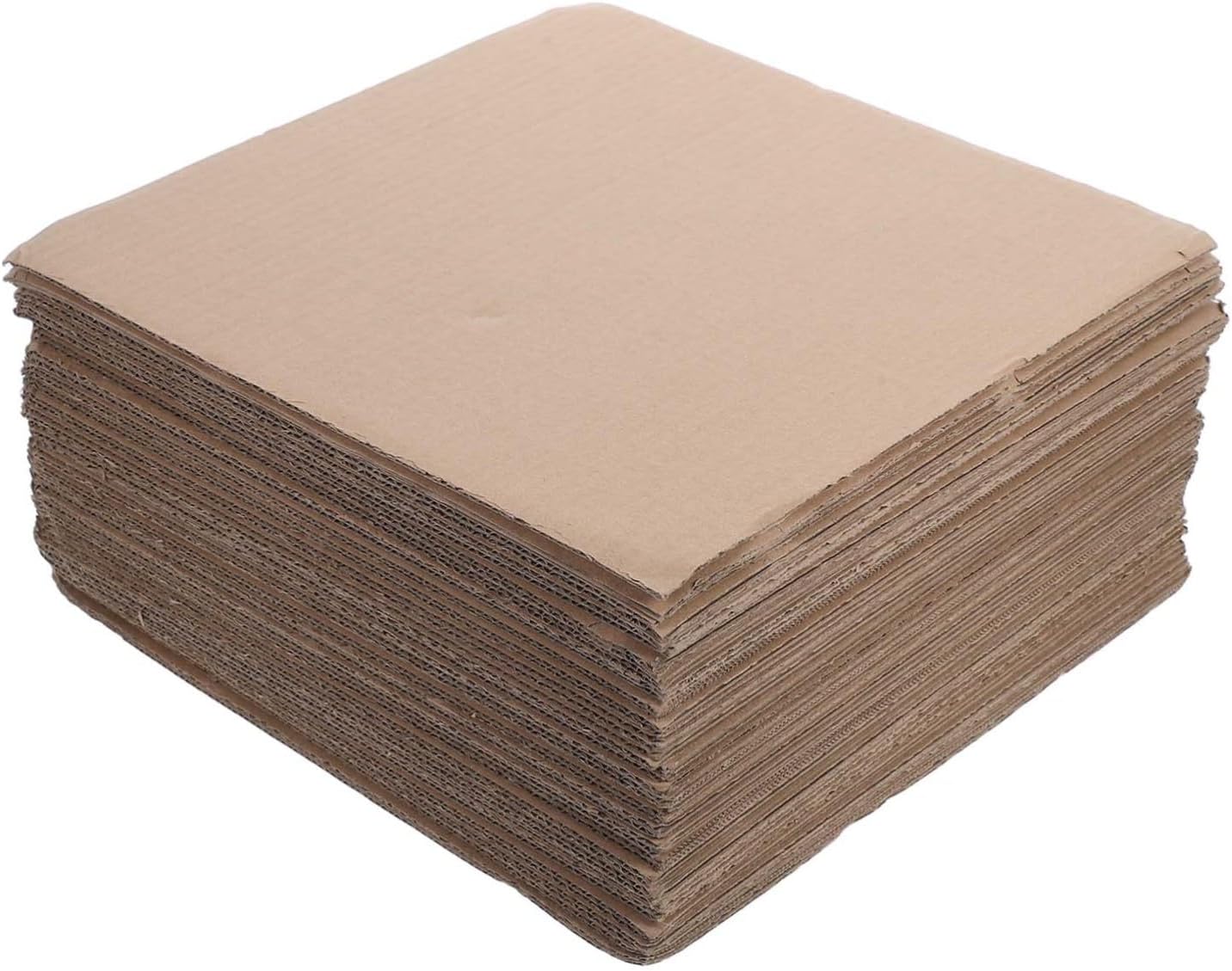 ABOOFAN 50pcs Versatile Cardboard Sheets Kraft Corrugated Pads for Packaging Supplies Craft Sheets Mailer Inserts