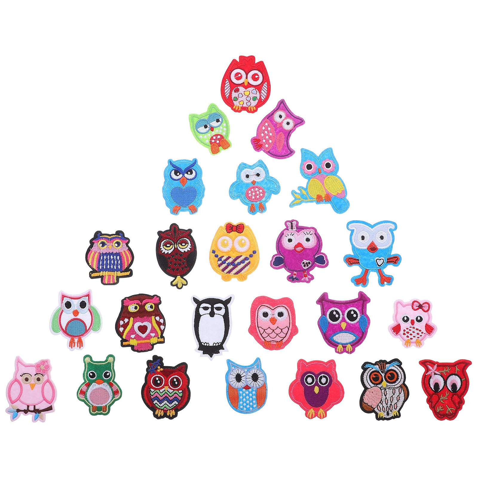 24 Pièces Écusson Brodé Hibou pour Vêtements et Paquet, Décoratif
