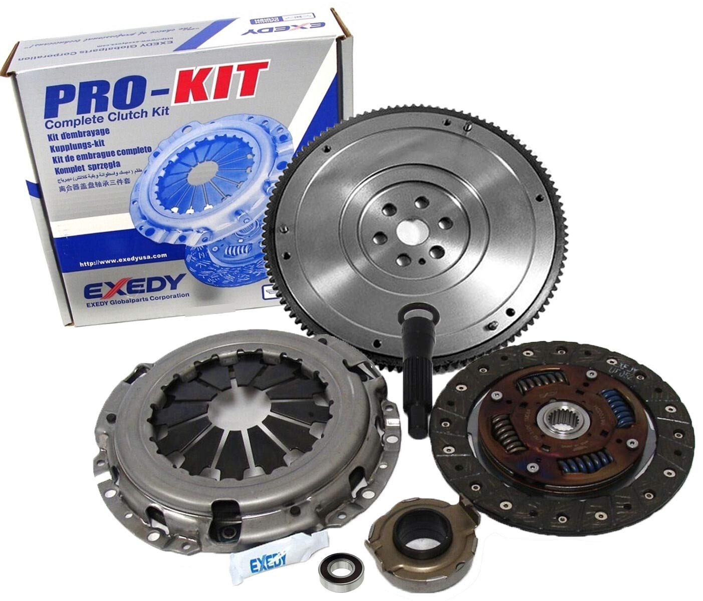 Exedy Clutch Pro Kit 08022 + All Clutch Systems Flywheel compatible with 1992-2000 HONDA CIVIC 1.5l 1.6l D15 D16