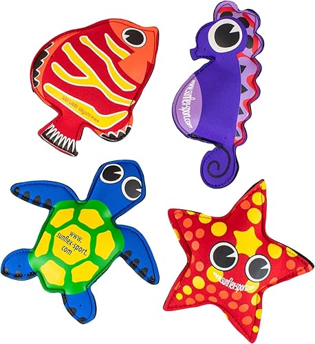 Miniatura 1 de Sunflex Splash Puppies  Juego de 4 juguetes flotantes de neopreno para agua  Impermeable y resistente a los rayos UV  2 paquetes diferentes de