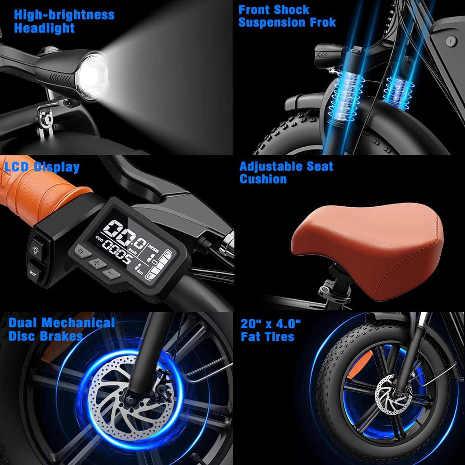 GugoIs Electric Bike for Adults,750/1000W Motor E-Bike,28/30 MPH,748.8/960 Wh Removable Battery,25-45Miles,16/20in Commuter Ebikes,Full Suspension Electric Bicycles for Adults -2 Seater