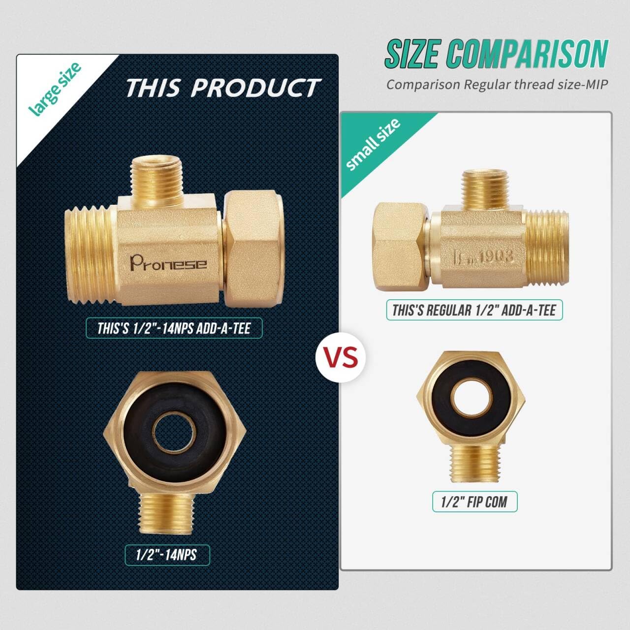 Amazon.com: Pronese 1 Pack Lead-Free Brass, Angle Stop Add-A-Tee