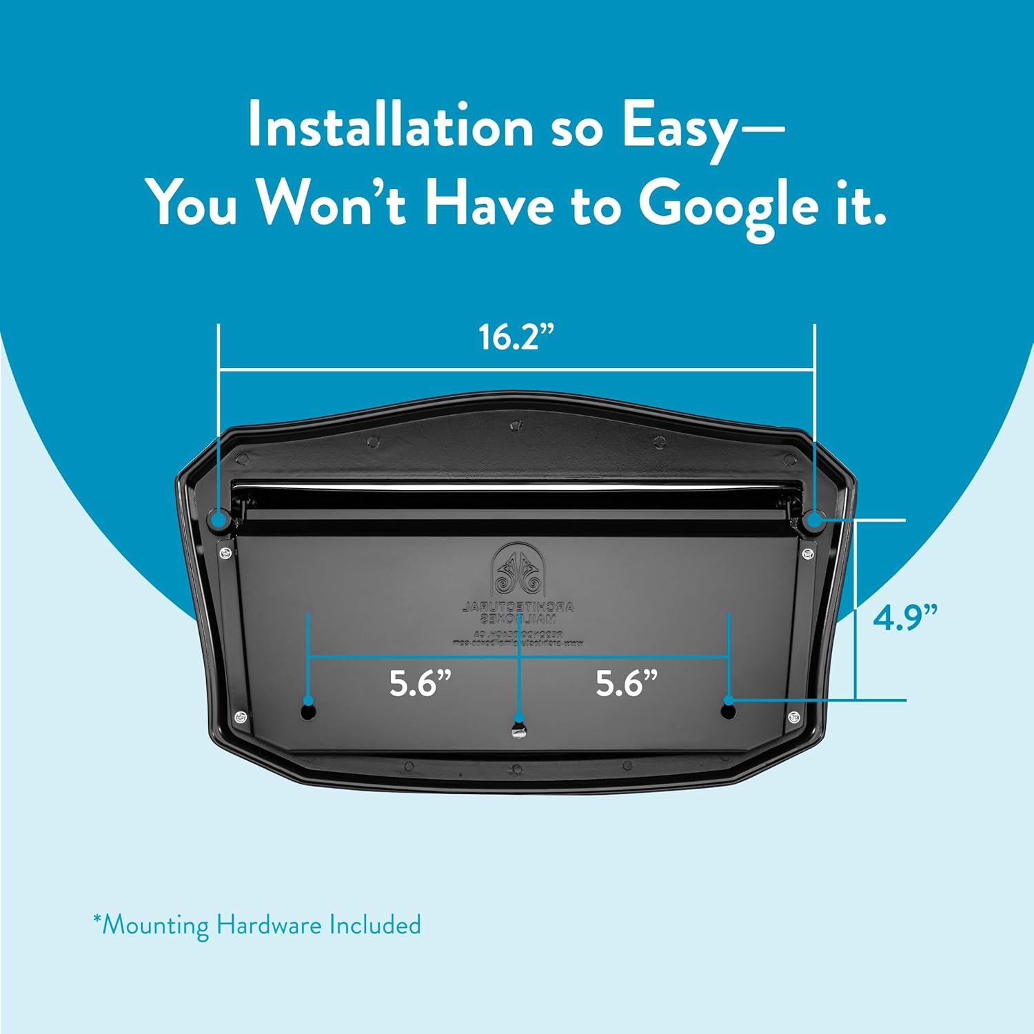 Villa Black Wall Mount Mailbox