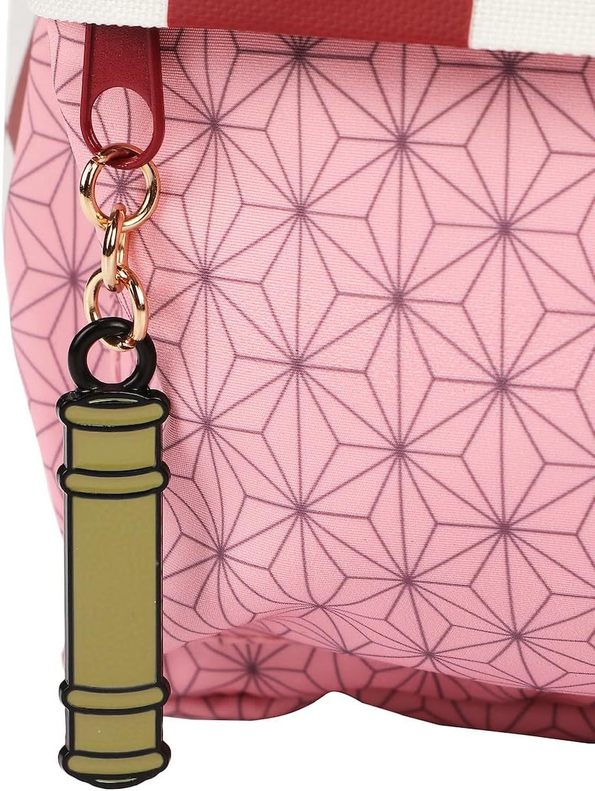 Bioworld Demon Slayer Logo Cotton Canvas Women's Pink Mini Backpack - Image 6