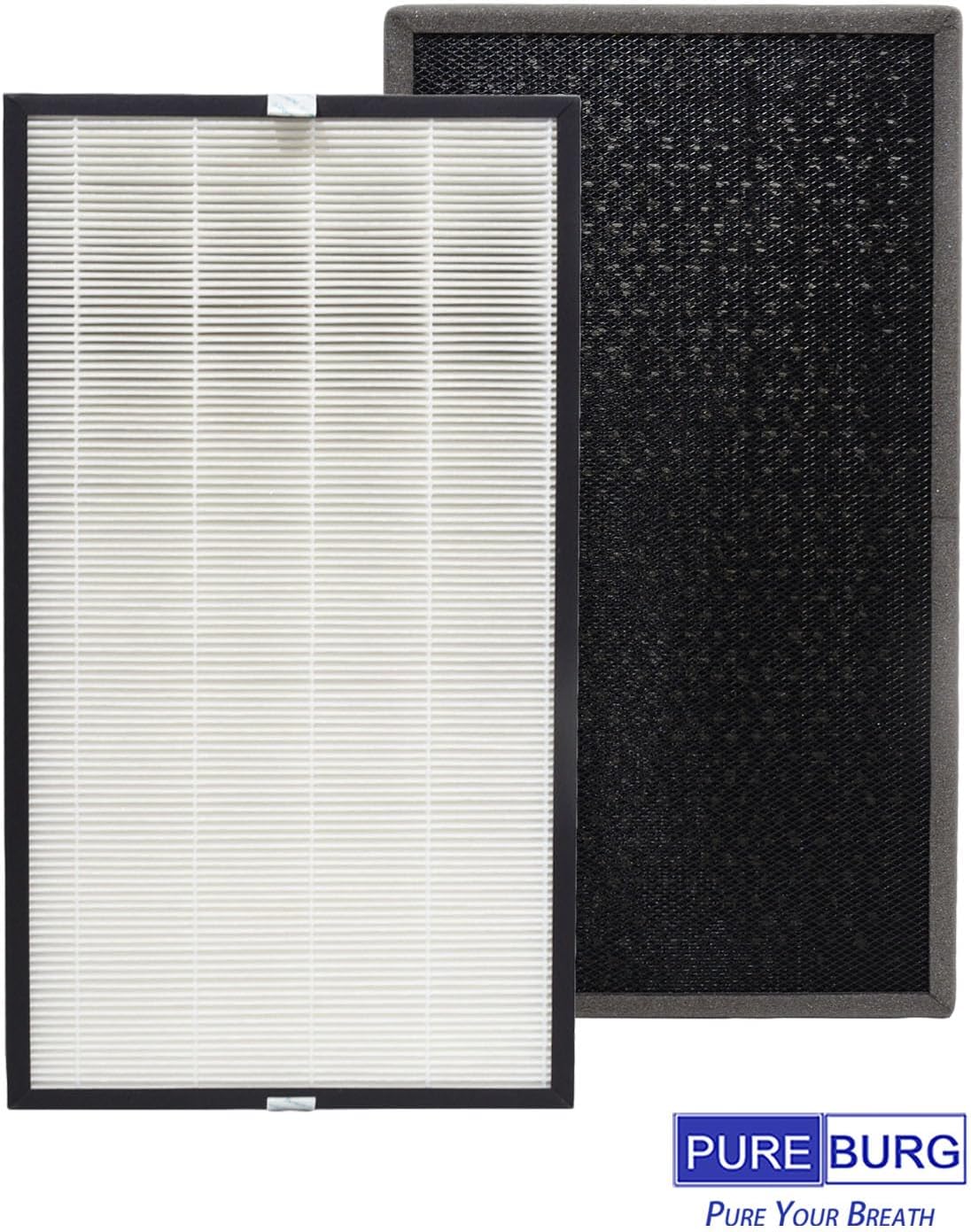 PUREBURG Replacement Filter Set Compatible with Blueair Classic Pro CP7i & 6700i Air Purifiers,H13 True HEPA Activated Carbon Air Clean Extra Large Room