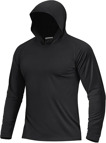 Boladeci Men's UPF 50+ Sun Protection Lightweight Hoodie Shirts Long Sleeve Fishing Shirt SPF UV Hiking Swim