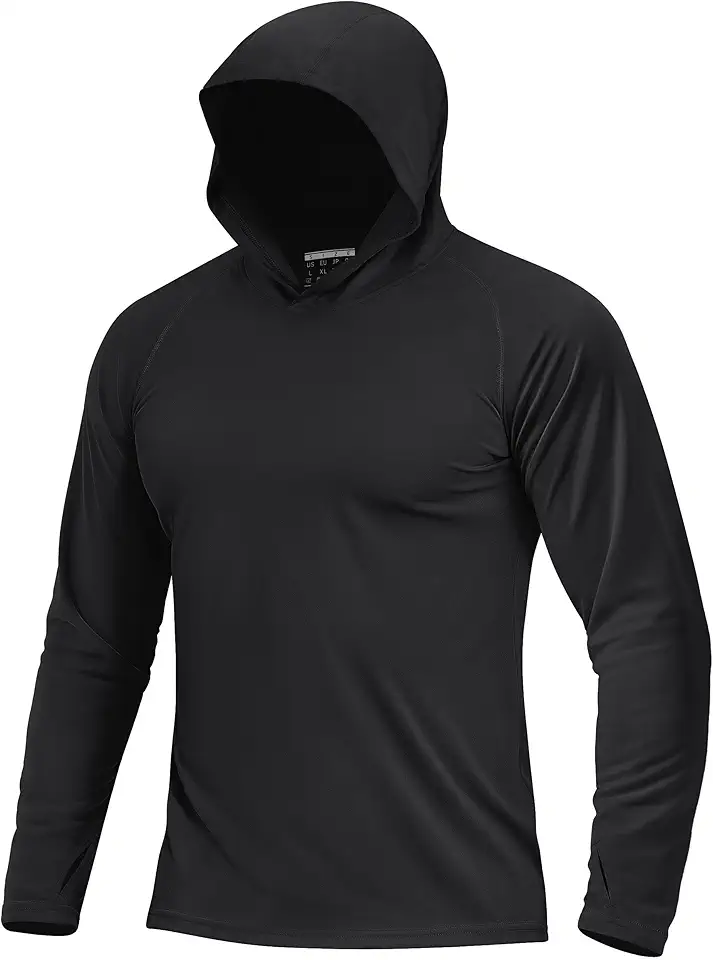 Boladeci Men's UPF 50+ Sun Protection Lightweight Hoodie Shirts Long Sleeve Fishing Shirt SPF UV Hiking Swim