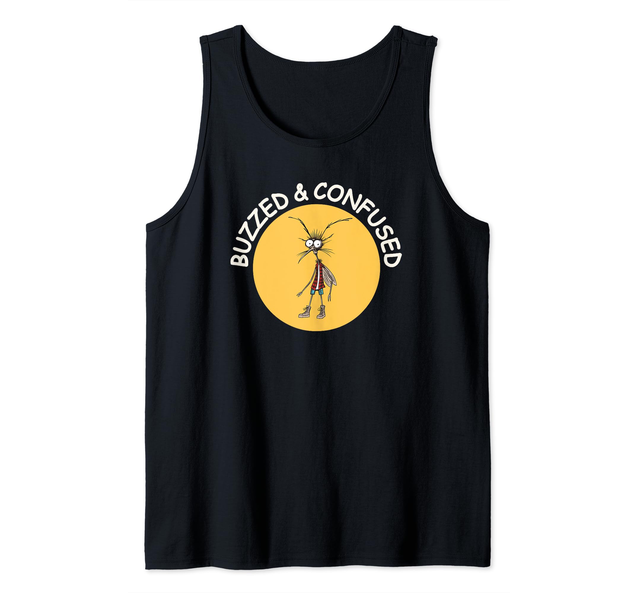 Funny Mosquito Buzzed & Confused Design Tank Top