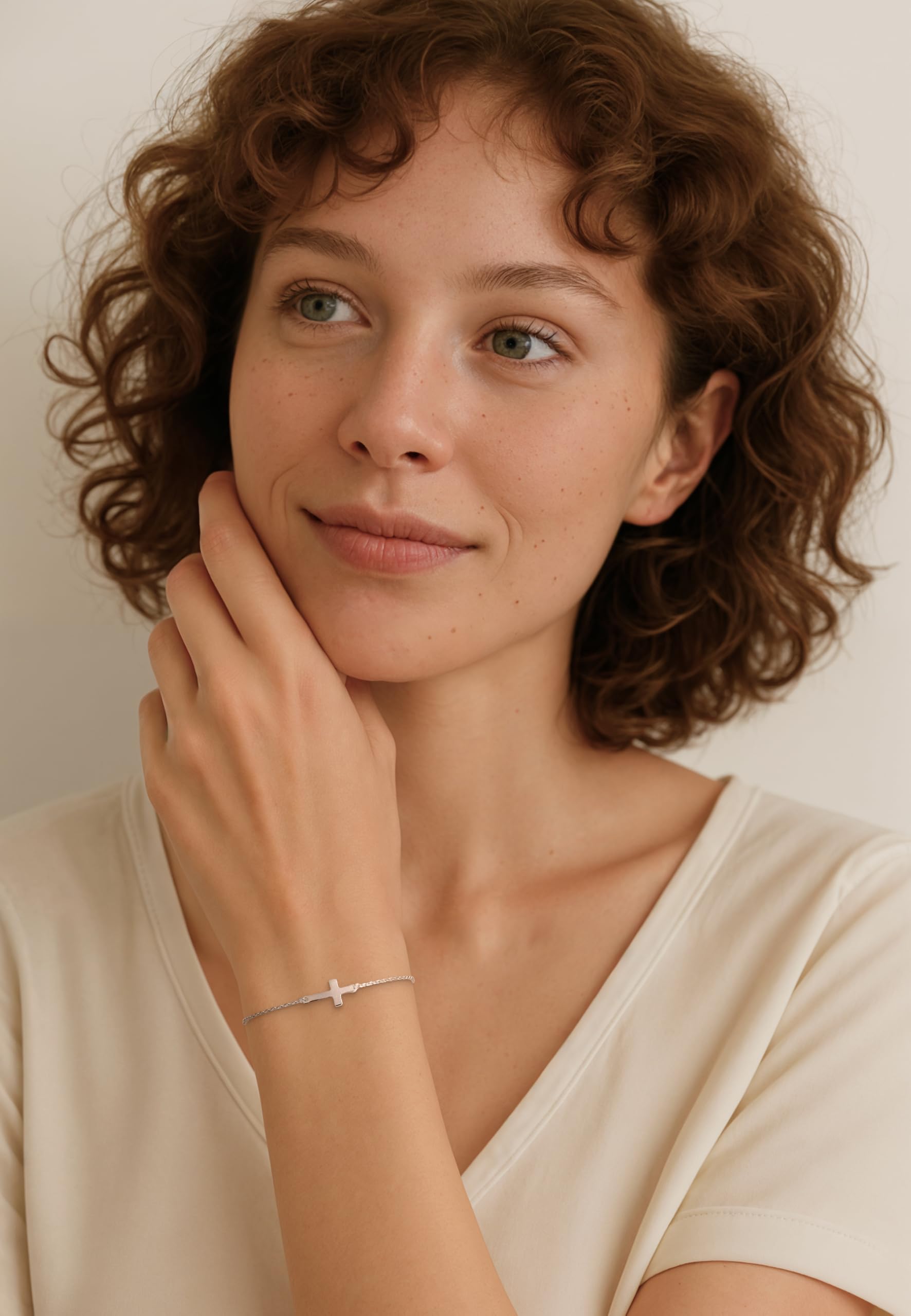 Sofia Milani - Bracciale da Donna in Argento 925 - Placcato in Oro - Ciondolo a Croce - 30078