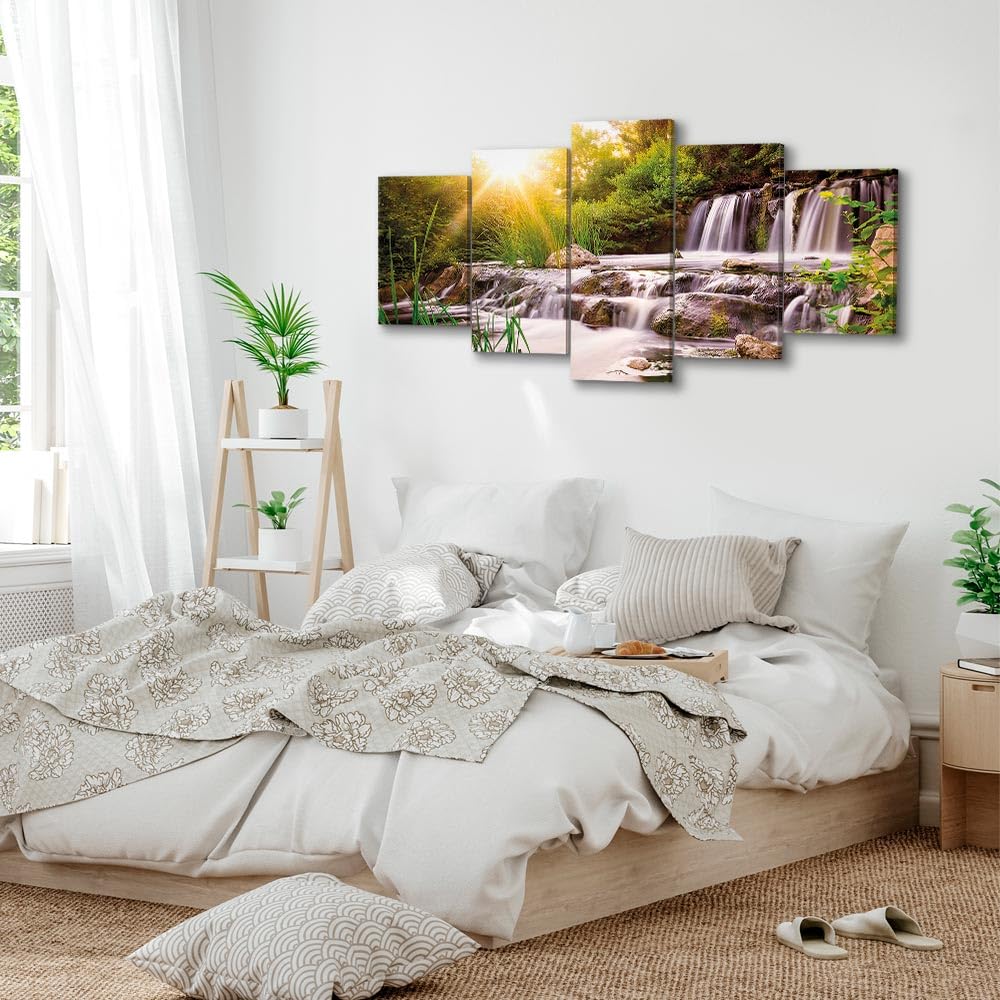 Cuadros B&D XXL - Quadro 200x100 cm 5 Pezzi - Stampa su Tela Strutturata XXL Grande - Quadri Moderni Componibili Camera da Letto Matrimoniale - Stampe da Parete Arte -