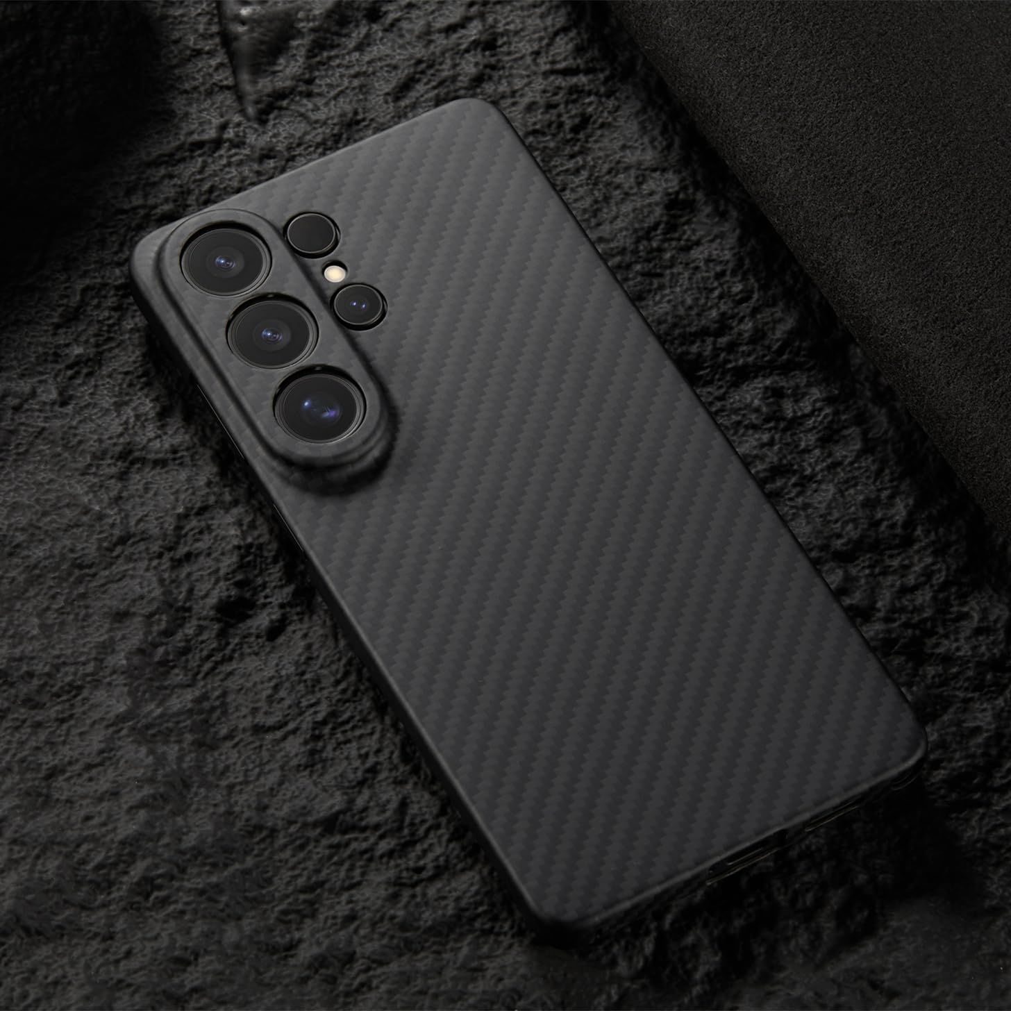 Slim Aramid Fiber Case for Samsung Galaxy S26 Ultra, Camera Full Cover Protection (Black, S26 Ultra)