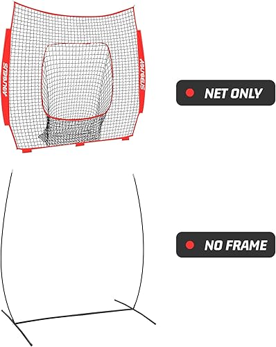 Miniatura 6 de Red de béisbol de sóftbol de repuesto de 6 x 6 pies (solo red), red portátil de práctica de lanzamiento y bateo, red de béisbol sin nudos de 7