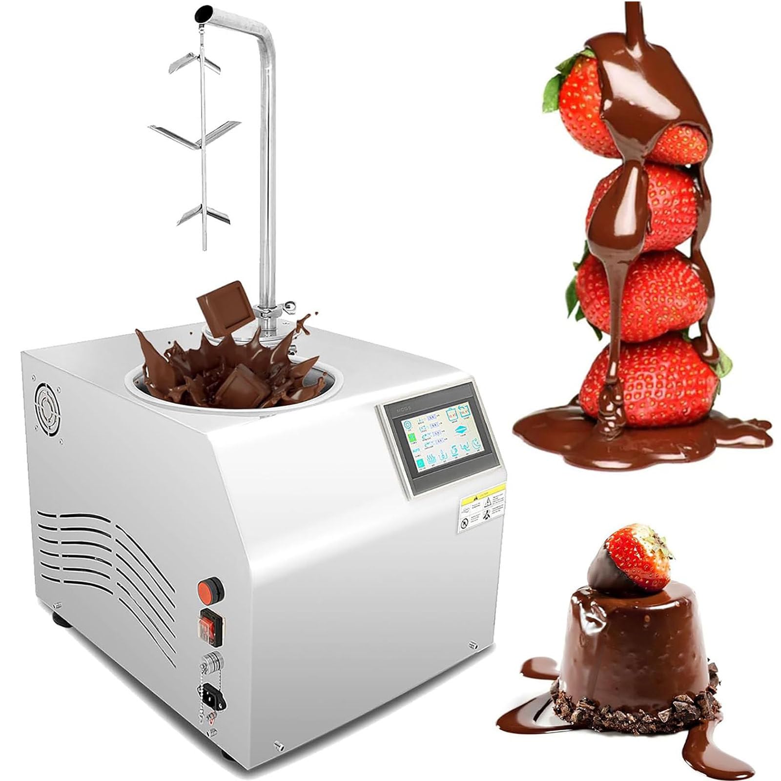 Fuente de Chocolate Eléctrica, Máquina de Fondue de Chocolate, Máquina para Derretir Chocolate, para Fiestas de Dulces, Bodas, Barra Buffet (5.5l)