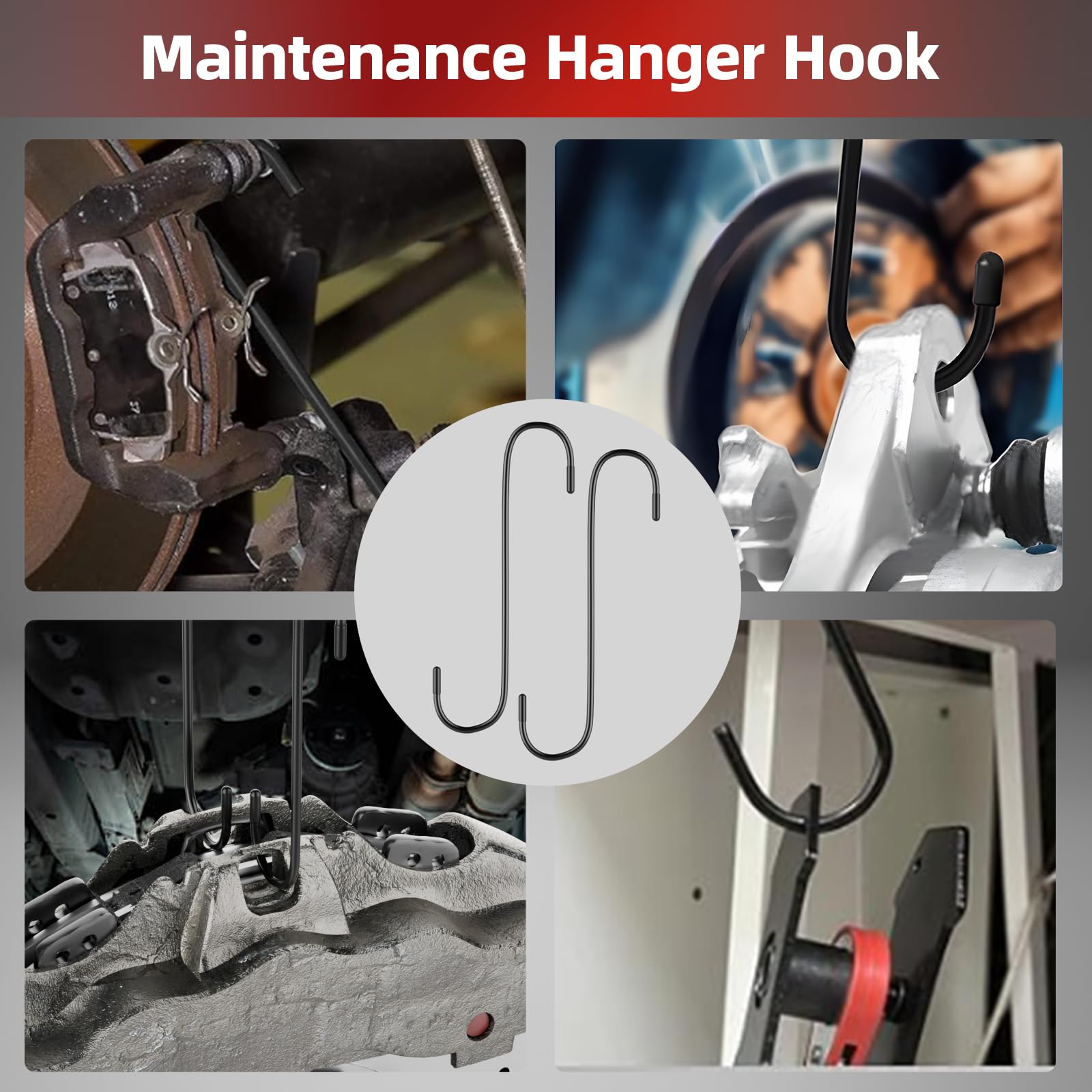 Brake Caliper Compression Tool Caliper Piston Compressor Tool With Additional 2 pcs Large Steel Plate and 2 Hooks — view 8