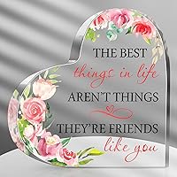 Vista 26 de Spiareal Regalos de amigos para mujeres, amistad, mejor amiga, Día de Galentine, placa de regalo de cumpleaños para hermana de flores, regalo